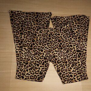 Altar'd State Knit Animal Print Flare Elastic Waist Pants Small